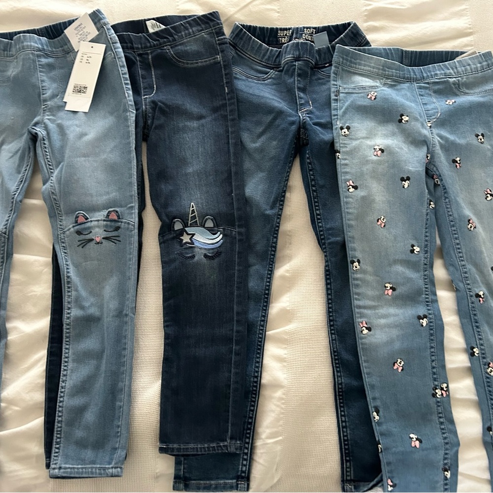 Lot of 4 H&M girls jeggings size 6